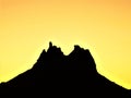 Sunset over Tetakawi mountain - San Carlos, Mexico Royalty Free Stock Photo