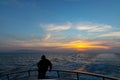 Sunset on a Fishing Boat Royalty Free Stock Photo