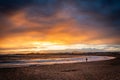 Sunset over Trearddur Bay Royalty Free Stock Photo
