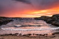 Sunset over Trearddur Bay Royalty Free Stock Photo