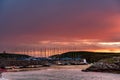 Sunset over Trearddur Bay Royalty Free Stock Photo