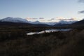 Sunset over Trollaskagi Peninsula North West of Akureyri whose name means peninsula of the troll, Northern Iceland