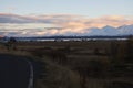 Sunset over Trollaskagi Peninsula North West of Akureyri whose name means peninsula of the troll, Northern Iceland