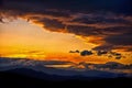 Sunset over the Troodos Mountains Cyprus Royalty Free Stock Photo