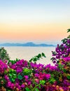 Sunset over the Tyrrhenian Sea Royalty Free Stock Photo