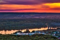 Sunset over Ufa, Bashkortostan, Russia. Royalty Free Stock Photo