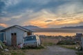 Sunset over the Ultima Esperanza Fjord, Puerto Natales, Chile Royalty Free Stock Photo