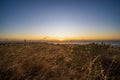 Sunset over the vast landscape of Cape Jervis Royalty Free Stock Photo