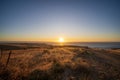 Sunset over the vast landscape of Cape Jervis Royalty Free Stock Photo