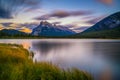 Sunset over Vermilion Lake in Banff National Park, Alberta, Canada