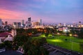 Sunset over view of intramuros, Metro Manila, National Capital Province, Philippines