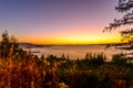 Sunset over Vigo - Galicia - Spain Royalty Free Stock Photo