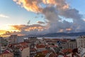 A sunset over Vigo - Spain Royalty Free Stock Photo