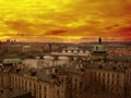 Sunset over Vltava Royalty Free Stock Photo
