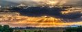 Sunset over the Vosges Mountains, France Royalty Free Stock Photo