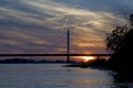 Sunset over the Waal river