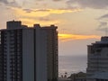 Sunset Over Waikiki Beach Hotels