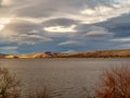 Sunset over Washoe Lake in Northern Nevada near Reno.