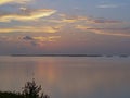 Sunset over the water at Key Largo Royalty Free Stock Photo