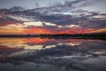 Sunset over water - Merritt Island Wildlife Refuge, Florida Royalty Free Stock Photo