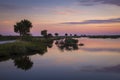 Sunset over water - Merritt Island Wildlife Refuge, Florida Royalty Free Stock Photo