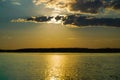 Sunset over water Royalty Free Stock Photo