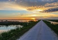 Sunset over Wetlands of Florida Royalty Free Stock Photo