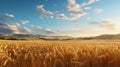 Golden Wheat Fields: Photorealistic Sunset Vistas