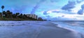 Sunset over the White sand at Delnor Wiggins State Park Royalty Free Stock Photo