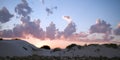 Sunset over White Sands National Monument