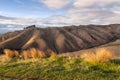 Sunset over the Wither Hills in the Marlborough region of New Zealand