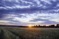 Sunset Over Wyoming Landscape Royalty Free Stock Photo