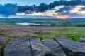 Sunset over Yorkshire Dales National Park Royalty Free Stock Photo