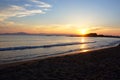 Sunset over Zakyntos island Royalty Free Stock Photo