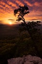 Sunset from the overlook at Petit Jean State park in Arkansas Royalty Free Stock Photo