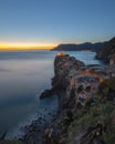 Blue hour in Vernazza , 5terre, Liguria,Italy