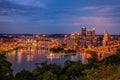 Skyline of the city of Pittsburgh from the top of Mount Washington