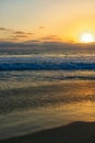 Sunset at Pacific Beach in San Diego Royalty Free Stock Photo