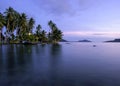 Sunset in the Pacific island of Chuuk State Royalty Free Stock Photo