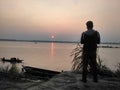 Sunset Padma Ganga river life is beautiful