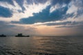 Sunset on the Padma river on Bangladesh