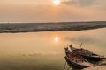 Sunset on Padma river in Rajshahi, Banglade