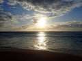 Sunset on Pahohaku Beach Royalty Free Stock Photo