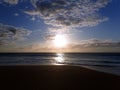 Sunset on Pahohaku Beach Royalty Free Stock Photo