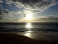 Sunset on Pahohaku Beach Royalty Free Stock Photo