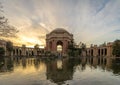 Sunset at the Palace of Fine Arts - San Francisco, California, USA