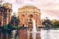 Sunset at Palace of Fine Arts in San Francisco