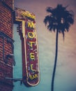 Sunset Palm Motel Royalty Free Stock Photo