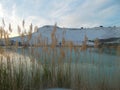 Sunset In Pamukkale With River Landscape Royalty Free Stock Photo