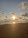 Sunset at pangandaran beach west java Royalty Free Stock Photo